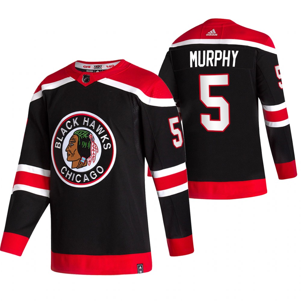 2021 Adidias Chicago Blackhawks #5 Connor Murphy Black Men Reverse Retro Alternate NHL Jersey->montreal canadiens->NHL Jersey